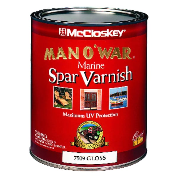 Man O War McCloskey Gloss Clear OilBased Marine Spar Varnish 1 qt 080.0007509.005 Zoro